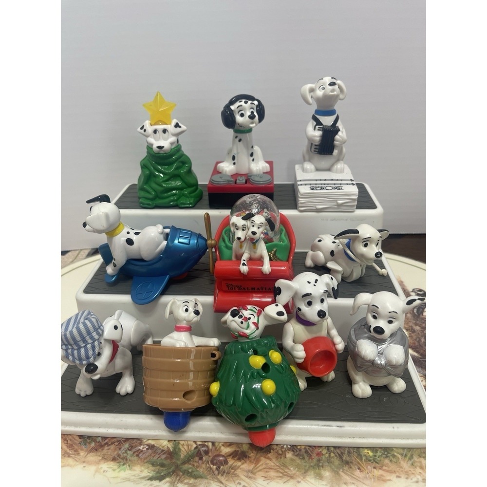 Vintage Disney 101 Dalmatians McDonalds Happy Meal Toy Lot Of 11 McDs Dog Toys